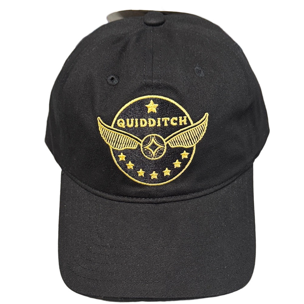 Harry Potter Quidditch Black and Gold Emblem Cap NWT